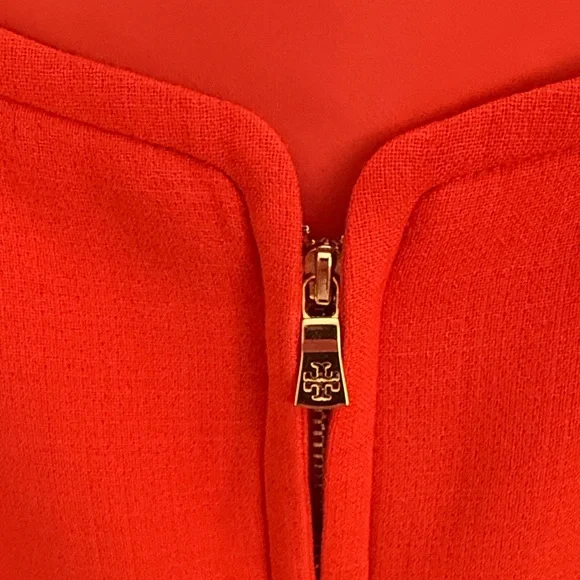 Tory Burch Vibrant Red/Orange Mini Dress - Picture 5 of 6